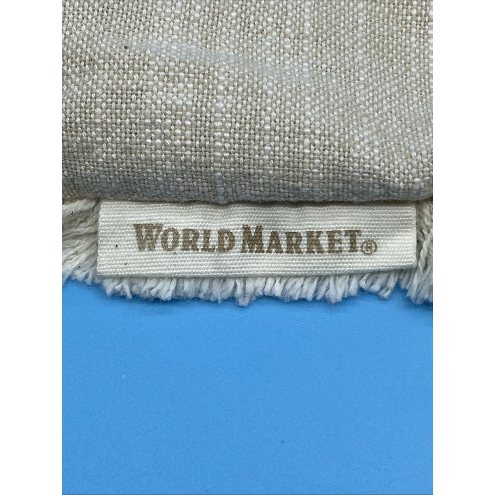 World Market Embroidered Pumpkin Decorative Pillow Covers 18" x 18" Set of 2‎ - Picture 6 of 6